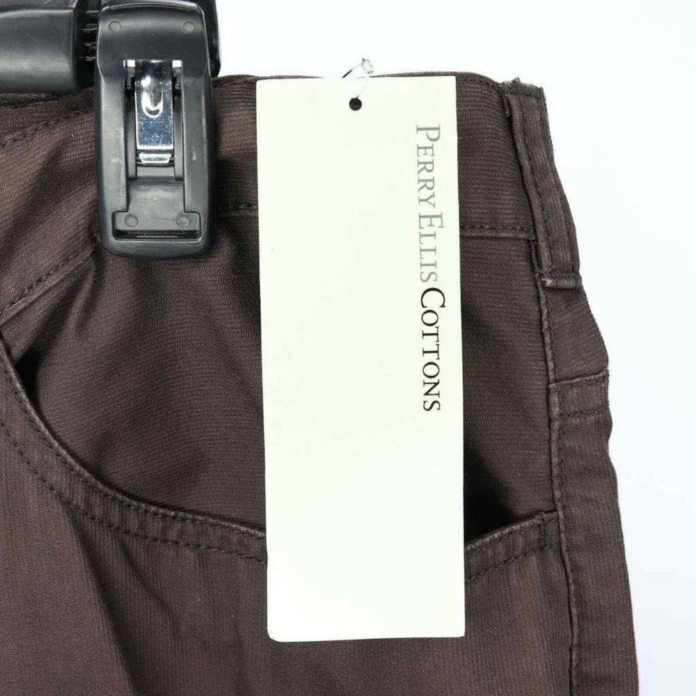 Cotton Casual Pants Brown Chinos Straight Leg Everyday Comfort 42x30 - Picture 8 of 13